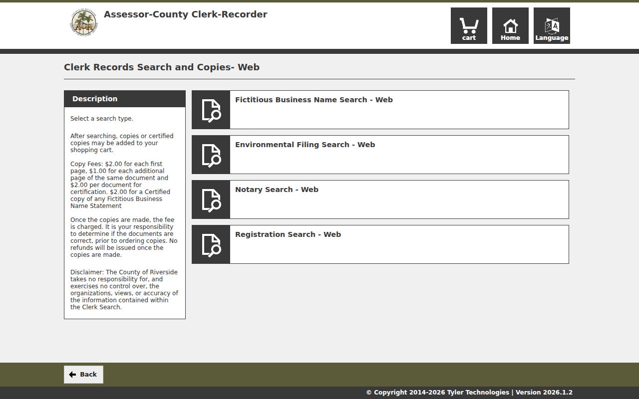 Moreno Valley previous residents recorder copy order