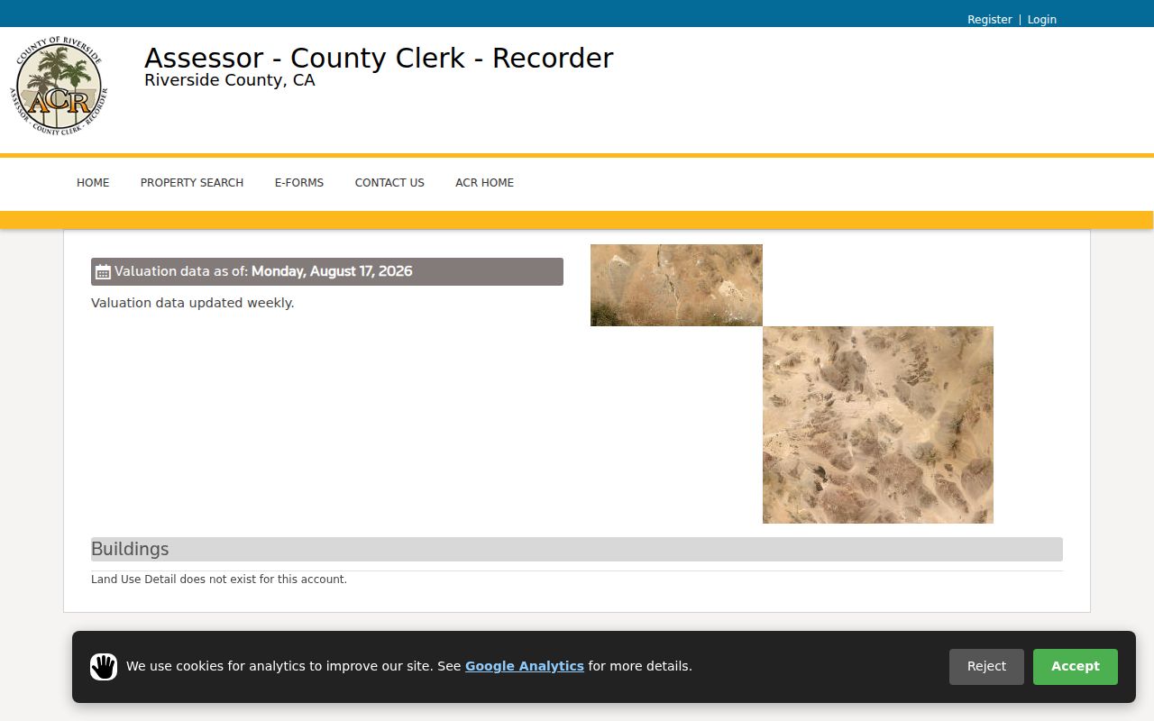 Moreno Valley street directory Riverside County assessor parcel search