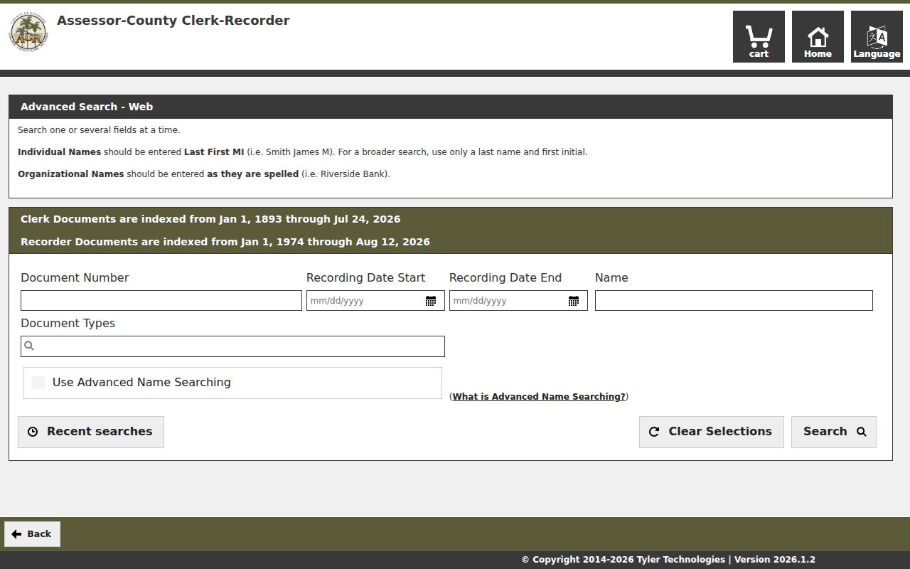 Moreno Valley street directory Riverside recorder advanced search